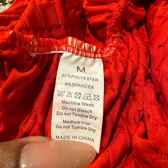 Viral Red High Wasted Butt Lifting Leggings - Picture 6 of 6